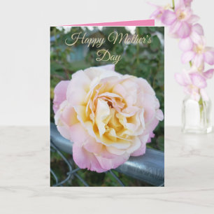 Pink and Yellow Rose Photo Happy Mother's Day Card