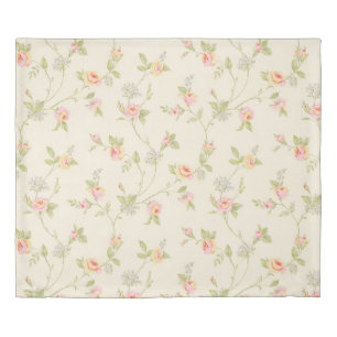 Pink and Yellow Roses Duvet Cover