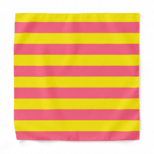 Pink and Yellow Stripes Design Bandana