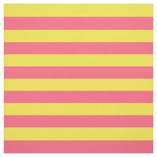 Pink and Yellow Stripes Fabric