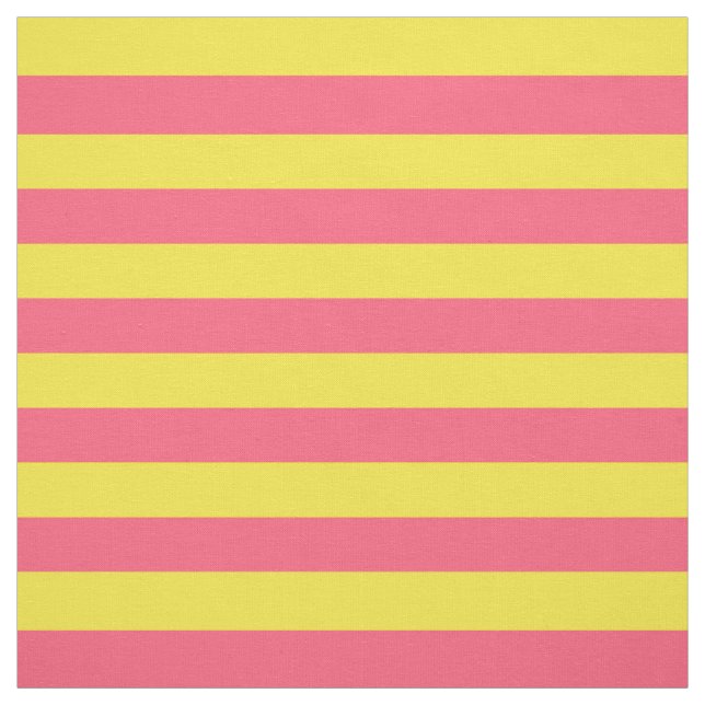 Pink and Yellow Stripes Fabric (Swatch)