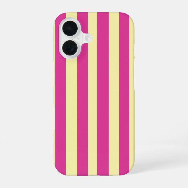 Pink and Yellow Stripes  iPhone Case (Back)