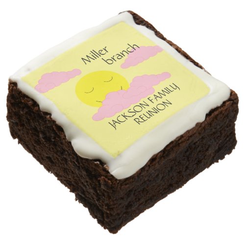 Pink and Yellow Sunrise Family Reunion Brownie