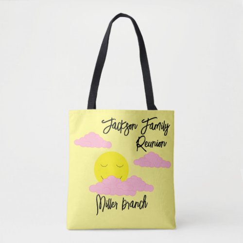 Pink and Yellow Sunrise  Family Reunion     Tote Bag