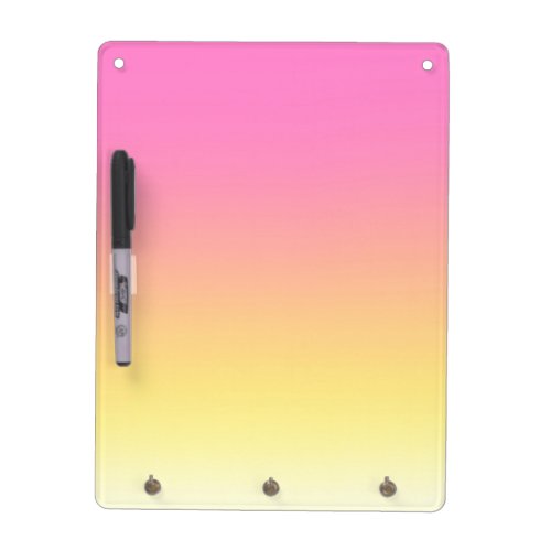 Pink and Yellow Sunset Ombre Dry Erase Board