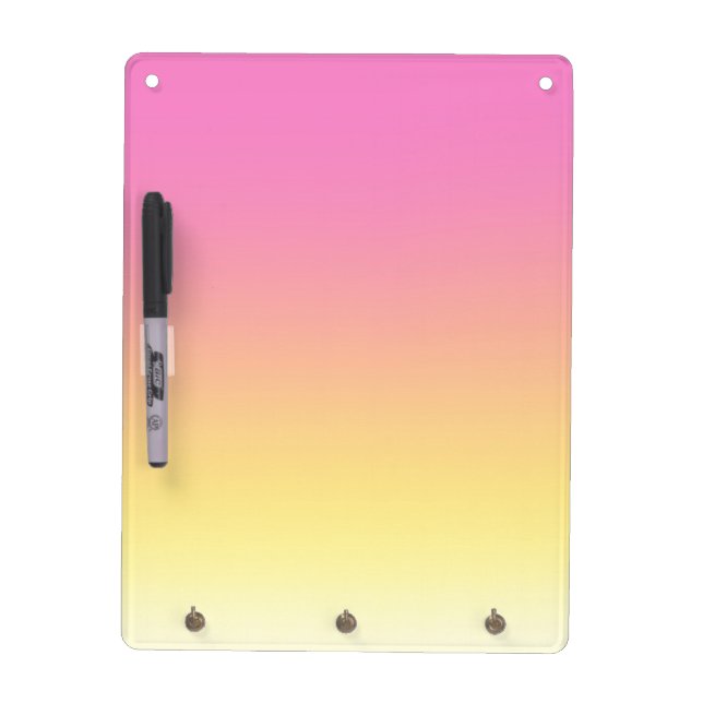 Pink and Yellow Sunset Ombre Dry Erase Board (Front)