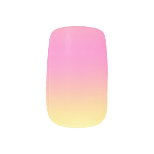 Pink and Yellow Sunset Ombre Minx Nails Minx Nail Art