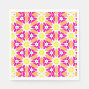 Pink and Yellow Sunshine Paper Napkins