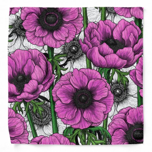 Pink anemone garden bandana