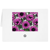 Pink anemone garden cards (Back Horizontal)