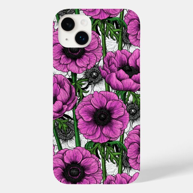 Pink anemone garden Case-Mate iPhone case (Back)