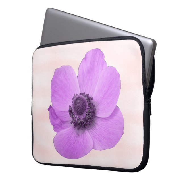 Pink Anemone Laptop Bag (Front Left)