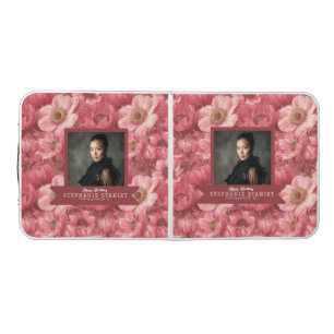 Pink Anemones Floral 50Th Birthday Party Beer Pong Table