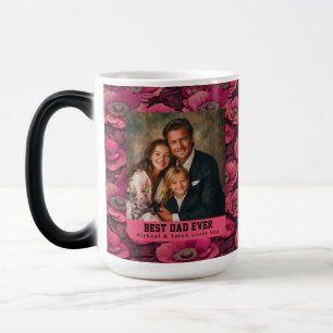 Pink Anemones Floral Father Papa Keepsake Color Morph Mug