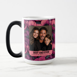Pink Anemones Print Daddy Son Photo Color Morph Mug