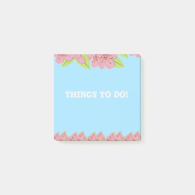 Pink Anemones Things To DO Blue Notes (Front)