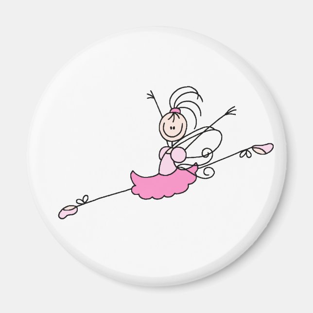 Pink Angel Ballerina Magnet (Front)