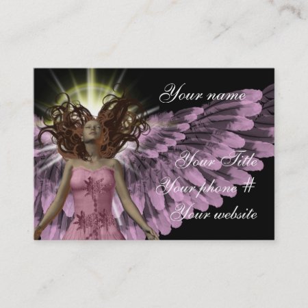 Pink Angel Business Card Template