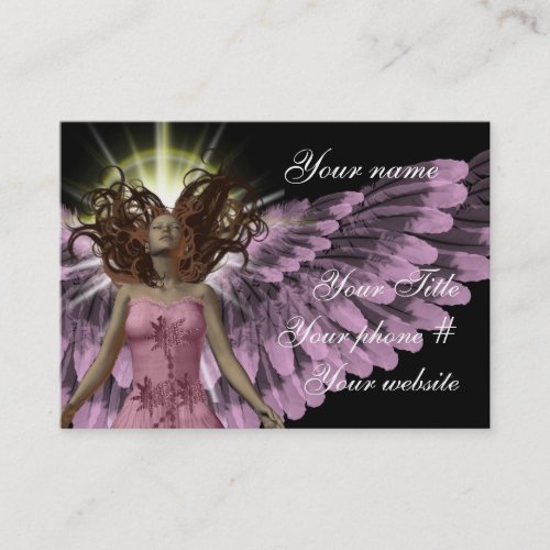 Pink Angel business card template