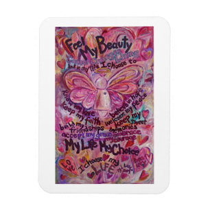 Pink Angel Cancer Poem Art Magnet