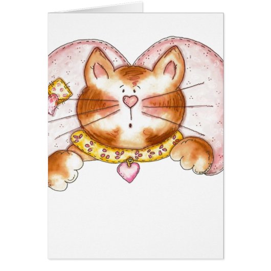 Pink Angel Cat Cards (Front)