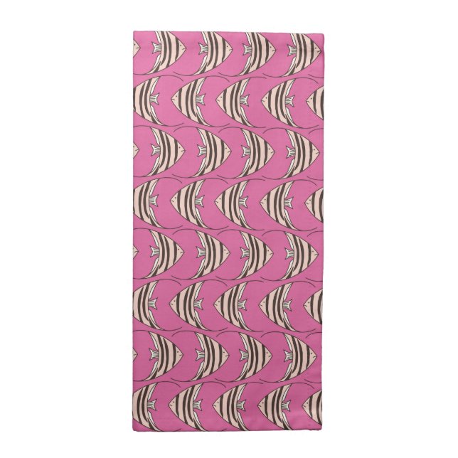 Pink Angel Fish Cloth Napkin (Half Fold)