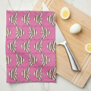 Pink Angel Fish Kitchen Towel