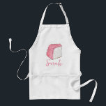 Pink Angel Food Cake Slice Baking Personalized Adult Apron<br><div class="desc">Design feature an original marker illustration of a delicious slice of angel food cake. Slathered in pink strawberry frosting, this light vanilla sponge cake is a popular American dessert. Great for a baker, pastry chef, foodie, or anyone with a sweet tooth. Just personalize with your information. This angelfood cake design...</div>