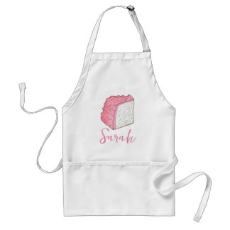 Pink Angel Food Cake Slice Baking Personalized Adult Apron