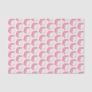 Pink Angel Food Sponge Cake Slice Baking Foodie Tissue Paper