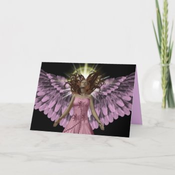 Pink Angel Greeting Card by DesignsbyLisa at Zazzle