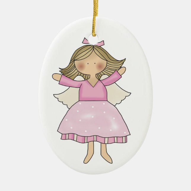 Pink Angel ornament (Front)