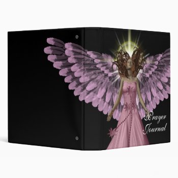 Pink Angel Prayer Journal Binder by DesignsbyLisa at Zazzle