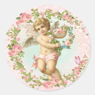 Pink Angel Sticker Rose Flame
