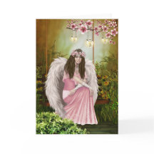 Pink Angel Sympathy Card