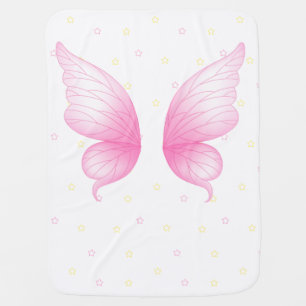 Pink Angel Wings Baby Blanket