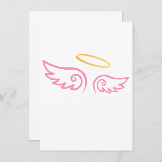 Pink Angel Wings with Halo (Front/Back)