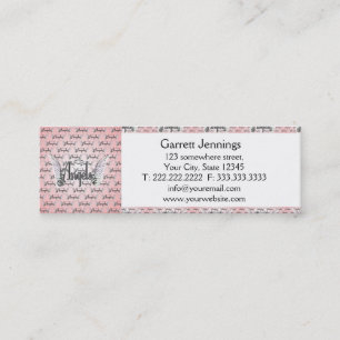 Pink Angels Background with Wings and Halo Mini Business Card