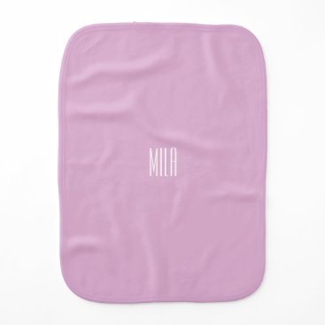 Pink Angora Personalized Baby Burp Cloth