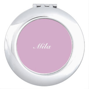 Pink Angora Personalized Compact Mirror