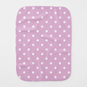 Pink Angora Polka Dot Baby Burp Cloth