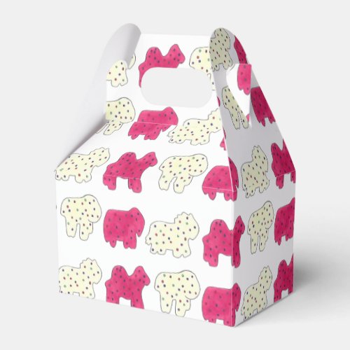 Pink Animal Crackers Cookies Circus Birthday Party Favor Boxes