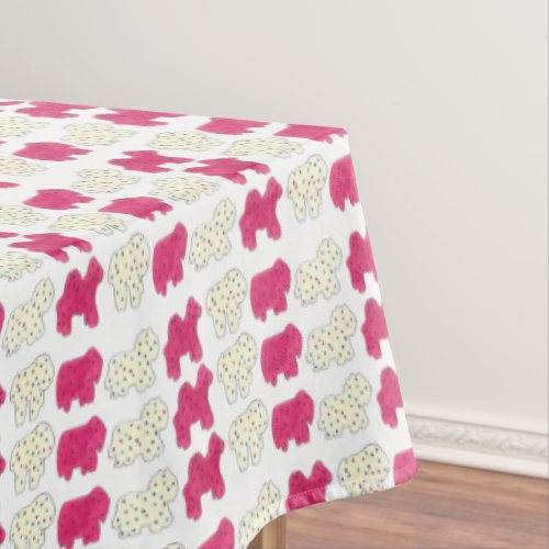 Pink Animal Crackers Cookies Circus Birthday Party Tablecloth
