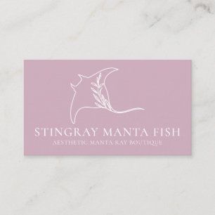 pink Animal Fish manta ray stingray Business Card