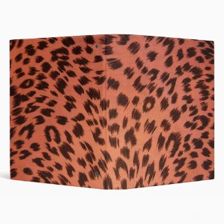 PINK ANIMAL PRINT BINDER