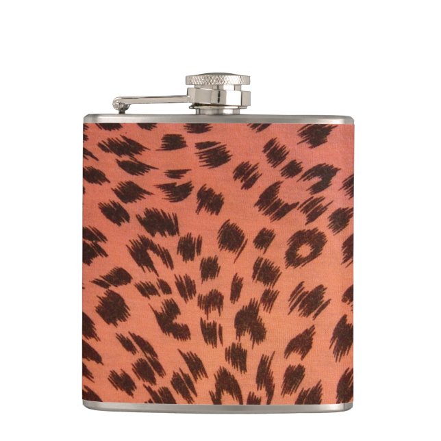 PINK ANIMAL PRINT FLASK (Front)