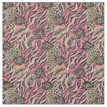 Pink Animal Print Fusion - Seamless Pattern Fabric