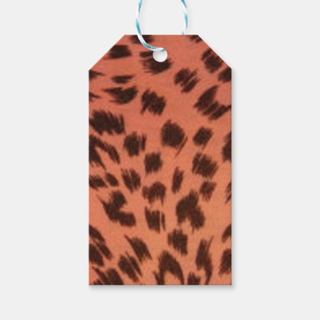 PINK ANIMAL PRINT  GIFT TAGS (Front)