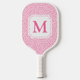Pink Animal Print Leopard Pickleball Paddle
