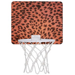 PINK ANIMAL PRINT MINI BASKETBALL HOOP
